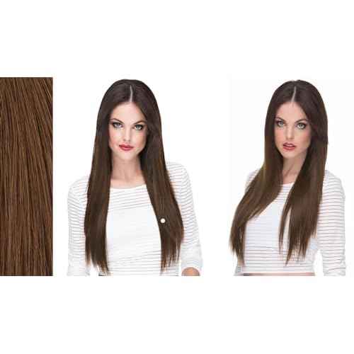 END OF YEAR COUPON SALE- EURONEXT Clip in hair extensions, 100% Remy human hair, 14 inches, Straight, Curly, Dark Brown
