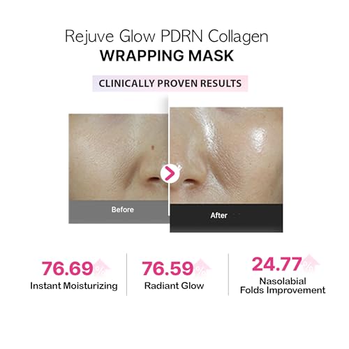 APOTHE RejuveGlow PDRN Collagen Wrapping Mask | Peptide + Ectoin Firming Sheet Mask for Deep Hydration, Wrinkle Care & Pore Tightening | Cooling Soothing Lifting Facial Treatment