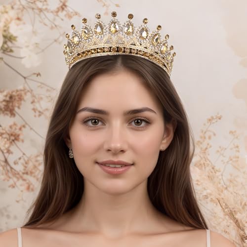Crystal Baroque Vintage Tiara Crown for Weddings & Parties