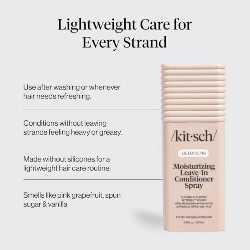 Kitsch Argan Milk Leave-In Conditioner & Detangler Spray - 6.3 oz