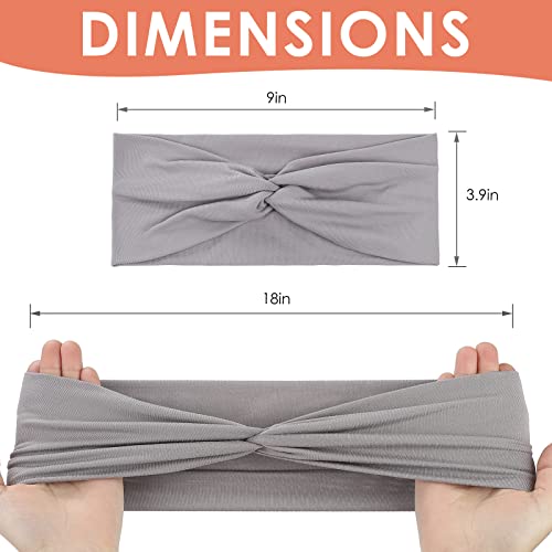 Panleding 12-Pack Stretchy Headbands for Women, Yoga & Sports