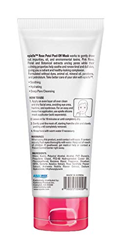 Epielle Black Charcoal Peel Off Face Mask | Deep Pore Cleansing with Activated Charcoal | Detoxifying and Purifying Blackhead Remover Mask | 6.0 fl oz | 2 Bulk Pack