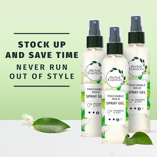 Herbal Essences Touchable Hold Hair Spray Gel 5.7oz Pack of 3 - New Version