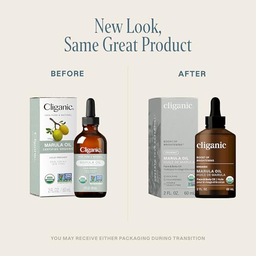Cliganic Organic Marula Oil, 2oz - 100% Pure - For Face & Hair | Natural Cold Pressed Unrefined