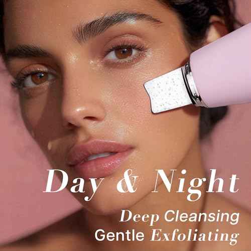 VRAIKO PorePure Silicone Face Scrubber | 2-in-1 Facial Cleansing Brush & Skin Spatula Duo | Blackhead Remover Pore Cleaner for Face & Nose | IPX7 Waterproof Exfoliating Massager Deep Cleansing