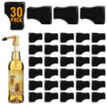 30 Pack Coffee Syrup Pump Tip Covers Black Silicone Replaces Pump Caps