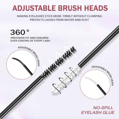 Lash Cluster Glue, 2-in-1Waterproof Eyelash Glue, 72 Hours Strong Hold, Gentle and Non-Irritating, Easy to Use and Remove 0.34 Fl Oz (Pack of 1)