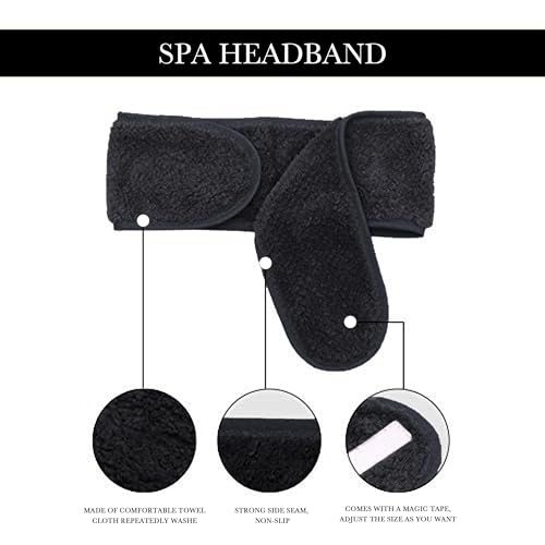 Simnice Spa Facial Headbands Esthetician, Adjustable Makeup Headband,