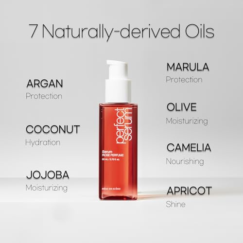 Mise En Scene Perfect Rose Perfume Serum 2.71 Fl Oz - Hair Nourishing & Heat Protectant with Argan Oil