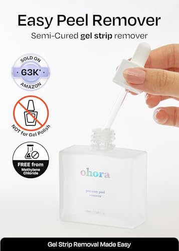 ohora Easy Peel Remover - Gentle Gel Nail Strip Remover with Dropper