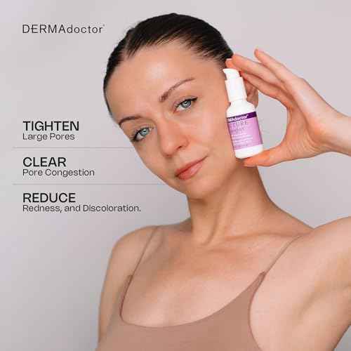 DERMAdoctor Pore Minimizer Niacinamide Serum for Face | Vitamin B3 Niacinamide Oil Control Pore Minimizer for Visible pores, Blackheads, Uneven Skin Tone, Redness, Oily Skin - Dermatologist Formulated