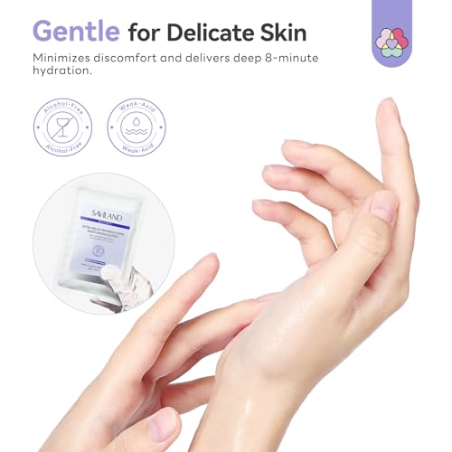 SAVILAND Moisturizing Hand Mask Gloves for Dry Cracked Hands - 6 Pack