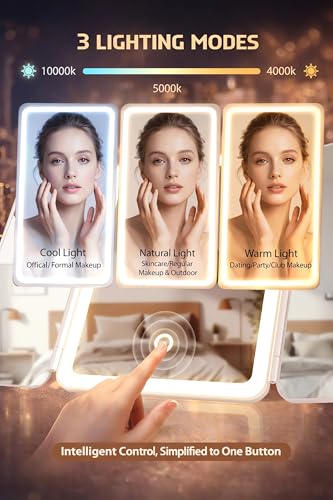 Lighted Makeup Vanity Mirror with 1X/2X/3X/10X Magnification