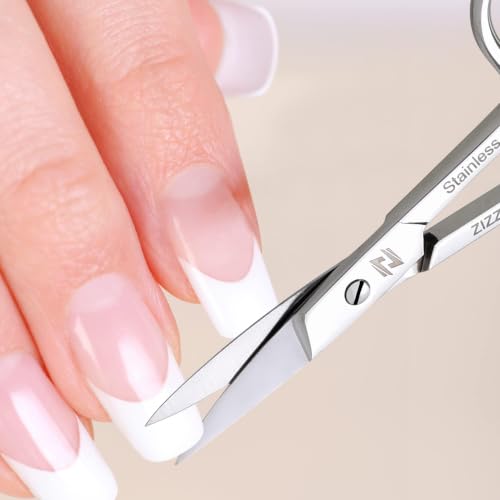 Nail Scissors Curved Micro Serrated Stainless Steel - Heavy 7-1mm Blade