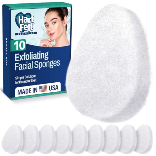 HartFelt Exfoliating Facial Sponge 10-Pack - Makeup Remover