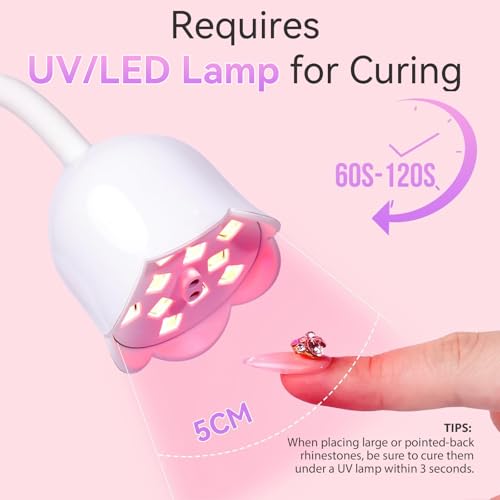 Makartt Rhinestone Glue for Nails - UV Gel Nail Gems Adhesive 30ml