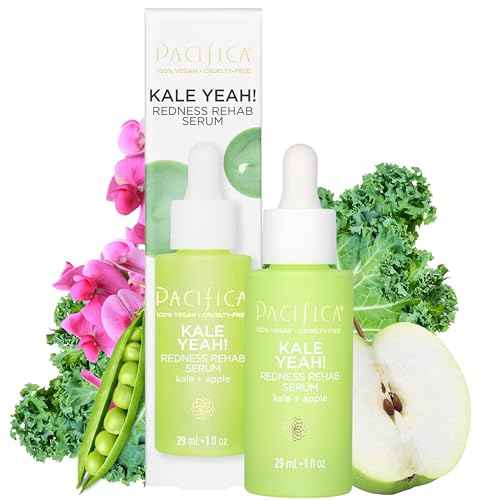 Pacifica Kale Yeah! Redness Rehab Serum ? Niacinamide & Super Greens Face Serum to Calm Redness, Minimize Pores & Oil, Soothing Anti-Redness for Oily/Combination Skin Vegan Dermatologist Tested