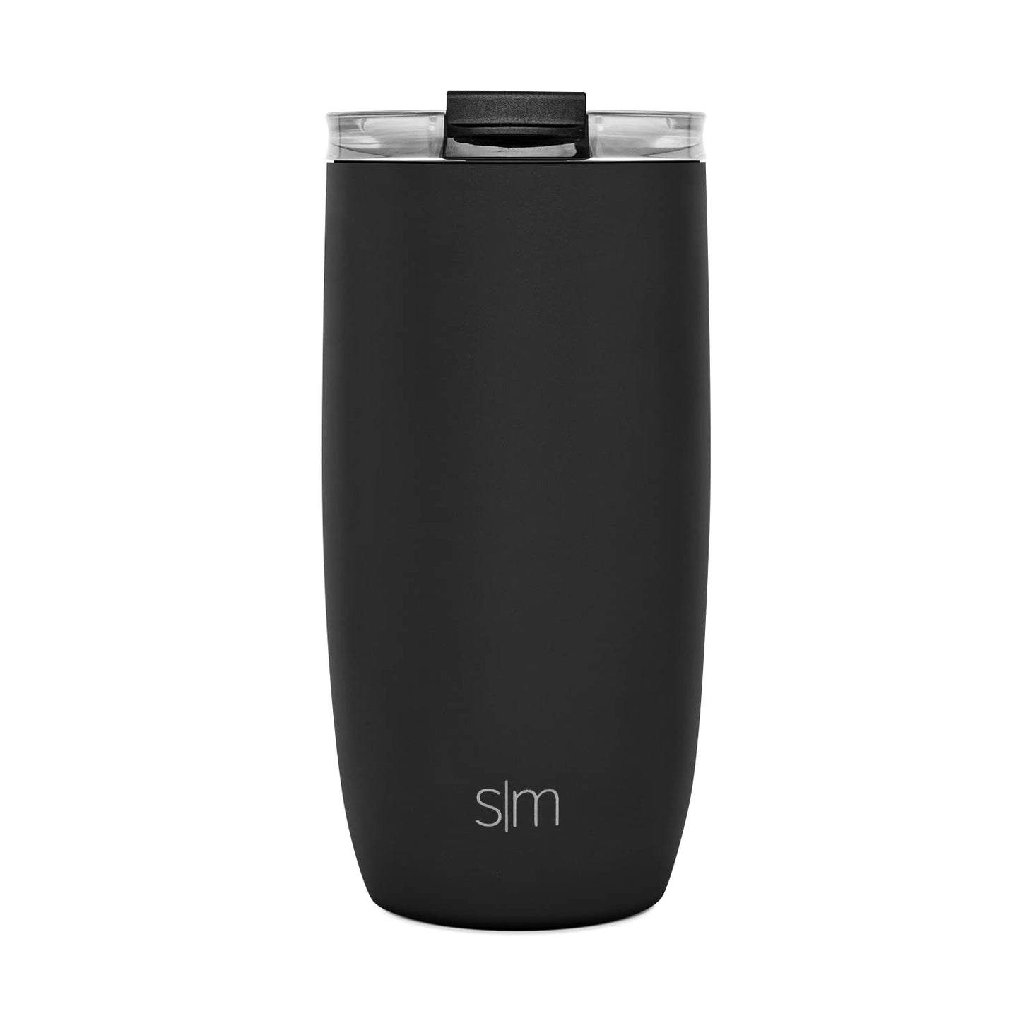 Simple Modern Travel Coffee Mug Tumbler with Flip Lid | Reusable Insulated Stainless Steel Cold Brew Iced Coffee Cup Thermos | Gifts for Women Men Him Her | Voyager Collection | 16oz | Midnight Black