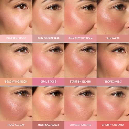 LAURA GELLER NEW YORK Baked Blush-n-Brighten Marbleized Blush for Cheeks - Tropic Hues - Satin Finish - Buildable Color