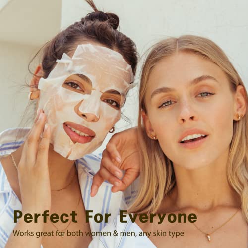 Purederm Vegan Facial Sheet Masks Trio (12 Packs) ? Face Masks Skincare for Dry, Dehydrated and Dull Skin