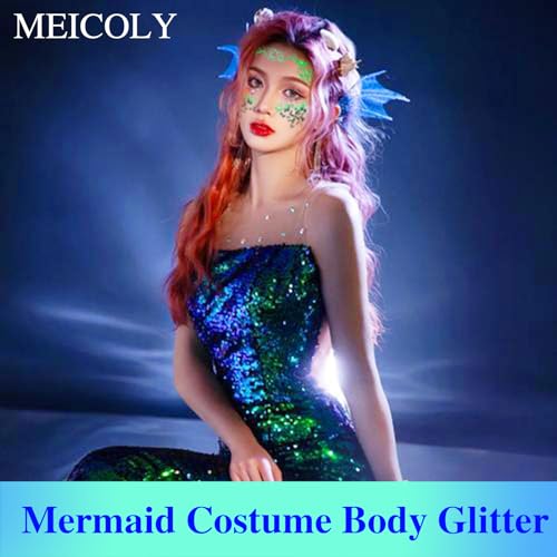 Chameleon Green Body Glitter - Self-Adhesive Face Paint