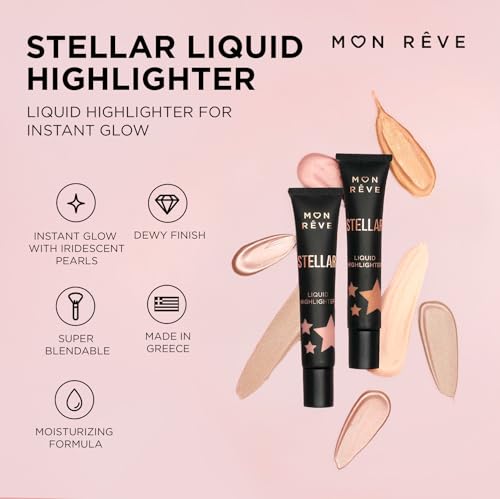 Mon Rêve Stellar Liquid Highlighter - Dewy Glow Illuminator