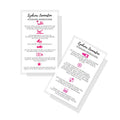 Eyebrow Lamination Aftercare Cards 50pc 2x3.5" Printed