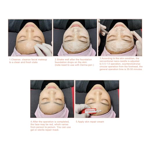 Facial Glow Starter Kit Pigment Serum Combined With Niacinamide and Peptides to Even Skin Tone DLD Anti-Aging Serum Pigment Set for Skin Treatment, 10 Vial 5 Color Changing Foundation