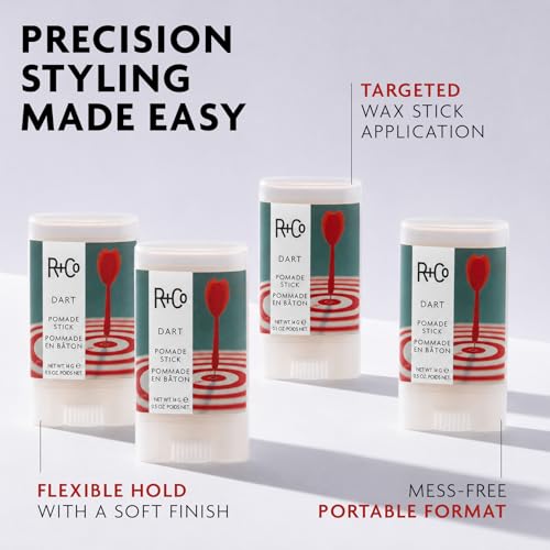 R+Co Dart Pomade Stick - Tame Flyaways & Frizz, 0.5 Oz