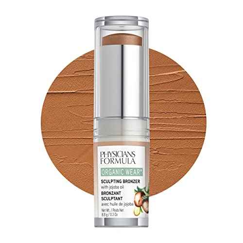 Physicians Formula Organic Wear All Natural Sculpting Face Bronzer Makeup Stick Toffee, Dermatologist Approved