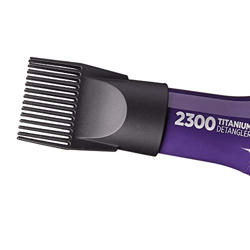 RED by Kiss Titanium 2300 Detangler Hair Dryer ? Double Comb Layer Technology, 4X Faster Straightening, High Heat Resistant, Better Heat Distribution, 3 Bonus Titanium Detangler Piks, All Hair Types
