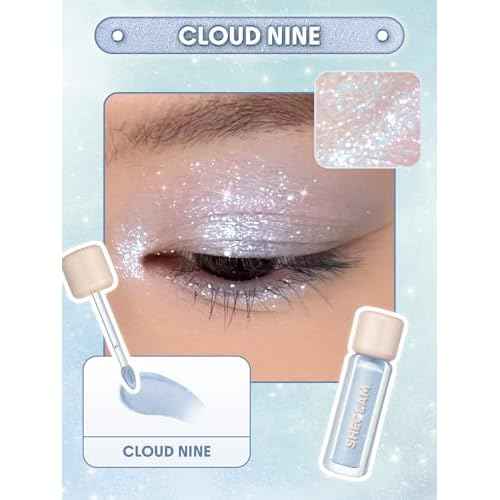SHEGLAM Airglow Eye Tint 16 Hours Long-Lasting Liquid Eyeshadow Shimmer High-Impact Color Single Eyeshadow - Cloud Nine