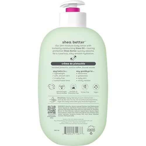 eos Shea Better Body Lotion- Cr?me de Pistachio, 24-Hour Moisture Skin Care, Lightweight & Non-Greasy, Made with Natural Shea, Vegan, 16 fl oz