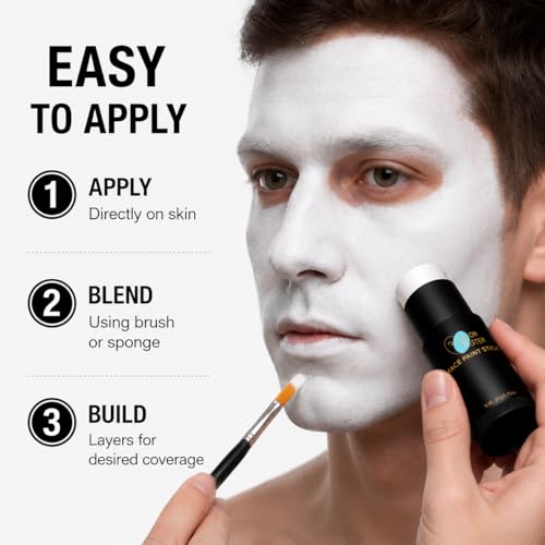 White Face Paint Stick - 0.75 oz Twist-Up Cream Makeup