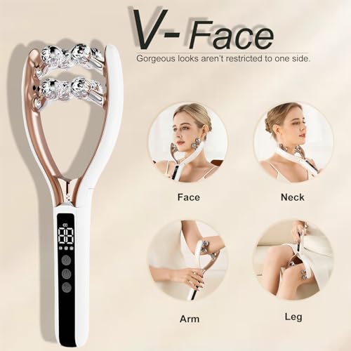 5-in-1 Facial Massager with 3D Roller & Heat