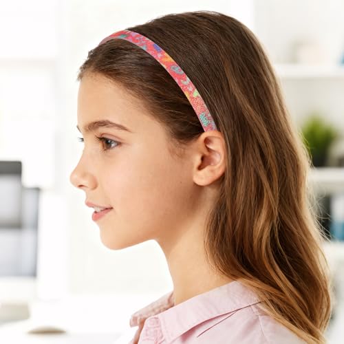 8PCS Glitter Headbands for Women - Non-Slip Multicolor Hairbands