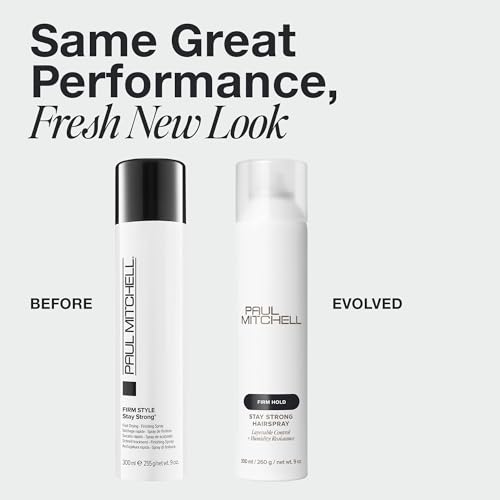 Paul Mitchell Stay Strong Hairspray, Layerable Control + Humidity Resistance, For All Hair Types, 9 oz