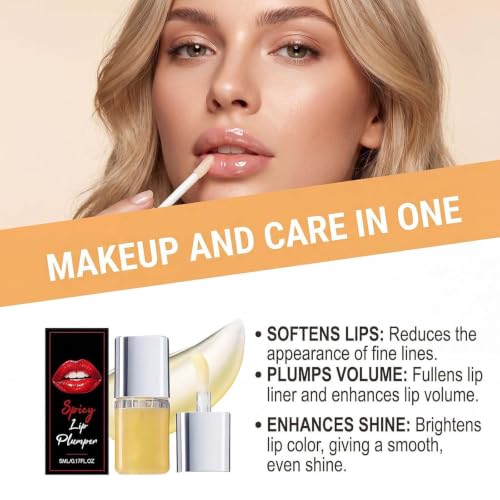 Spicy Lip Plumper Gloss - Maximum Strength Volumizing Oil