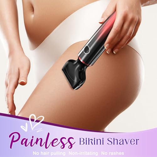 Electric Razors for Women, 3 in 1 Womens Electric Leg Shaver Cordless Painless Facial Hair Removal for Arms, Underarms, Eyebrows Bikini Trimmer, Portable and Safe Wet and Dry Use Women Shaver