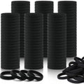 IKOCO 150pcs Black Hair Ties for Women | No Damage Cotton Ponytail Holders