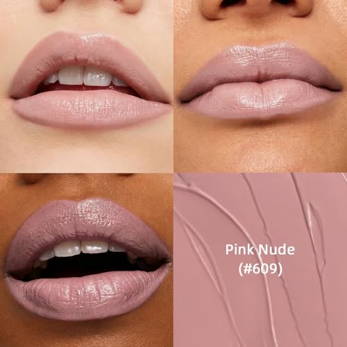 Pink Nude Hydrating Satin Lipstick with Vitamin E