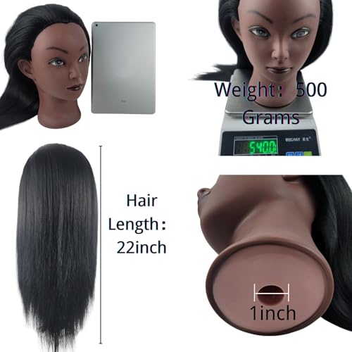 22" Yaki Hair Mannequin Head for Braiding & Styling