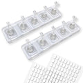 FSpronail Clear Nail Display Stand Set for Press-On Nail Art Practice & Display - Includes 2 Acrylic Bases & Reusable Adhesive Pads
