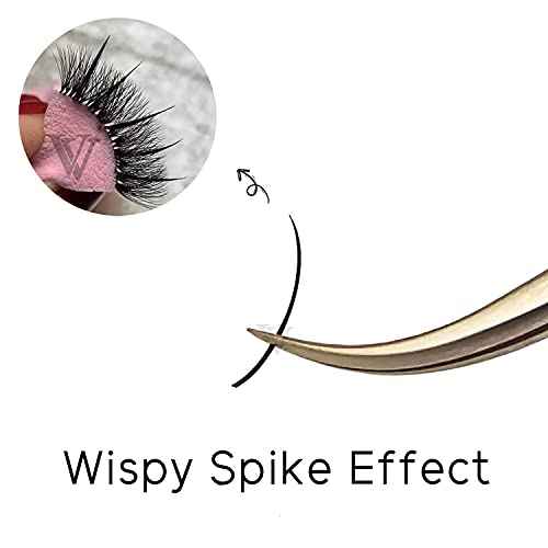 VAVALASH Premade Fan Spikes Lash Extensions 13-20mm Mixed Tray C Curl 0.07mm Matte Black Eyelash Extension Supplies Spikes Fans£¨D-0.07,13-20mm£©