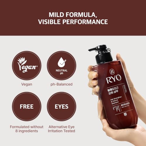 RYO Strengthen & Volume Shampoo with Ginseng & Caffeine 16 Fl Oz