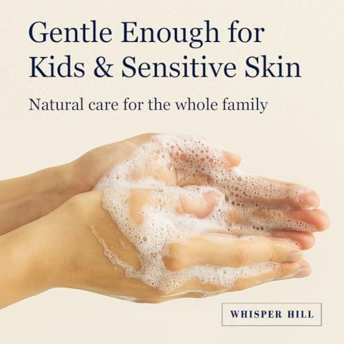 WHISPER HILL Lavender Olive Oil Soap ? Handcrafted in Vermont Since 1997 ? Calming Bar with Pure Essential Oils ? 3.8 oz