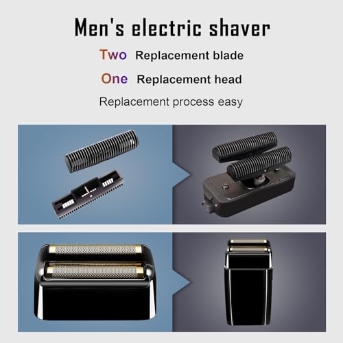 2Pack Shaver Replacement Foil and Cutters compatible with BaBylissPRO Double FXFS2 Metal shaver foil replacement (Black-2PCS)