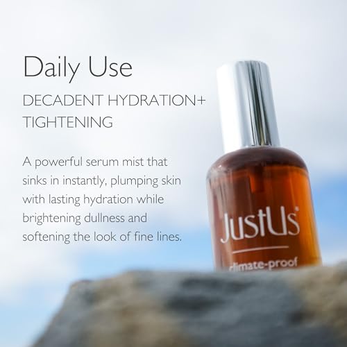 JustUs Skincare, Hydrating Facial Mist for Mature Skin - Exfoliating Anti-Aging Serum for Dull, Dehydrated Skin, with Argireline, Bacillus Ferment, Neroli & Niacinamide ? 50ml / 1.67 oz