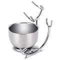 Shaving Stand and Double Stainless Steel Design Shave Soap Bowl - Forms Thick and Foamy Lather Quickly,Unbreakable and Rust Resistant for Smooth Wet Shaving