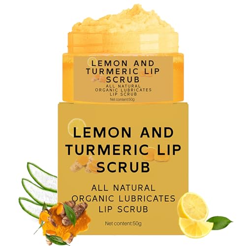 Turmeric Lemon Lip Scrub - Natural Sugar Exfoliator 50g